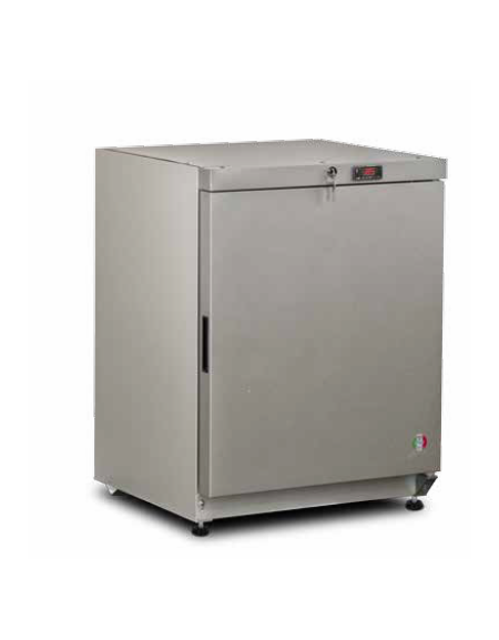 Armadio frigorifero in lamiera preverniciata RAL 9006 - capacità 115 Lt., temperatura  -180°-22°C - mm 610x572x870h