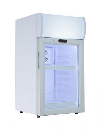 Frigo sopra banco statico con agitatore di aria - capacità 67 Lt - temperatura 0°C/+10°C - mm mm 400x415x733h