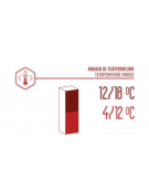 Vetrina per vini ventilata - 1 porta - N° 56 Bottiglie vino - doppia temperatura +2°C+12°C / +12°C +20°C - cm 59,5x69x120h