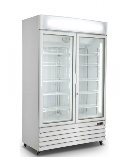 Frigo vetrina ventilato per bevande 2 porte - capacità 1240 Lt - temperatura 0°C/+10°C - mm 1220x650x1950h