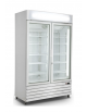 Frigo vetrina ventilato per bevande 2 porte a battente - capacità 1240 Lt - temperatura 0°C/+10°C - mm 1220x650x1950h