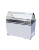 Vetrina per gelato statica - 7 vaschette inox  - capacità 381 Lt. - temp. -13° - 23°C - mm 1305x635x1240h