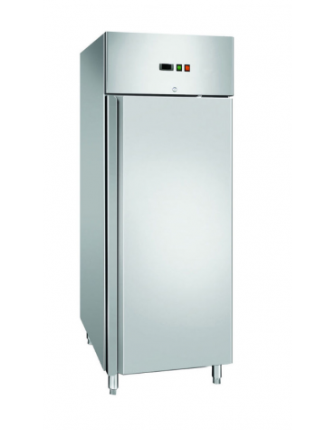 Armadio refrigerato in acciaio inox AISI 304 ventilato GN 2/1 - capacità 650 Lt. - temp. -2° +8°C -mm 740x830x2010h