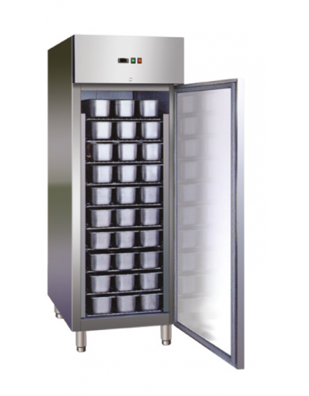 Armadio congelatore per pasticceria inox AISI 304 ventilato  - 1 porta - capacità 737 Lt. - temp. -18° -22°C - mm 740x990x2010h