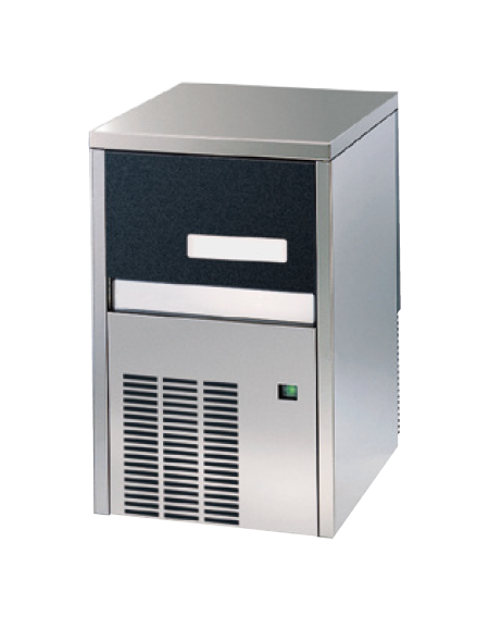 Macchina per cubetti di ghiaccio pieni gr. 18, Kg 28/24h - Contenitore da Kg 9 - mm 390x460x690h