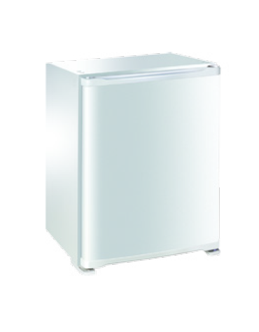 Minibar bibite a porta curva in ABS - 30 Lt., temp. +4°+8°C - mm 419x423x512h