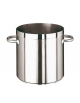 Pentola alta in acciaio inox con fondo termodiffusore sandwich a tre strati -  Ø cm 20 -  h cm 20 - Litri 6,2