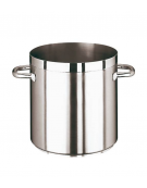 Pentola alta in acciaio inox con fondo termodiffusore sandwich a tre strati -  Ø cm 28 -  h cm 28 - Litri 16,5