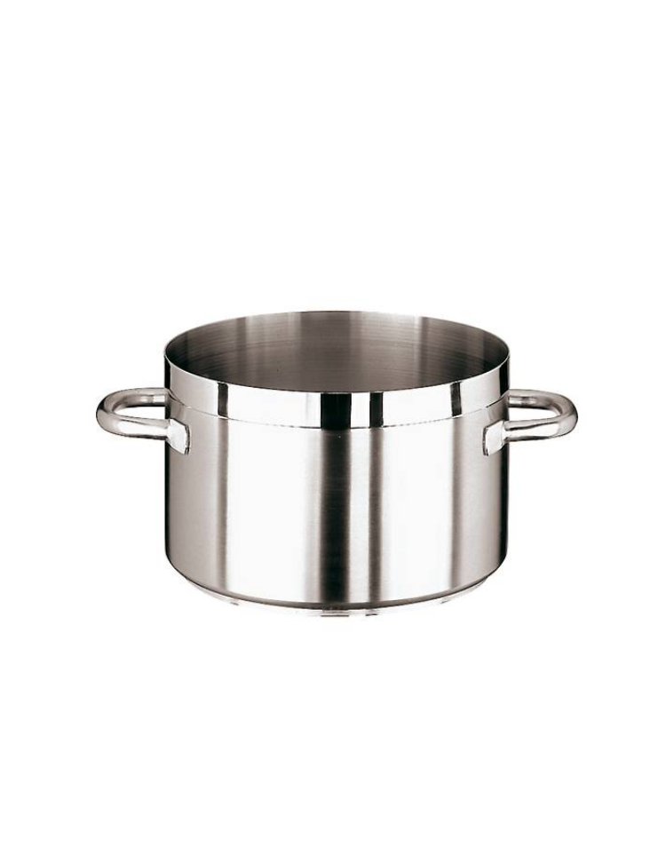 Casseruola alta in acciaio inox con fondo termodiffusore sandwich a tre  strati - Ø cm 50 - h cm 32 - Litri 63 