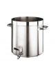 Pentola alta con rubinetto in acciaio inox con fondo termodiffusore sandwich a tre strati -  Ø cm 50 -  h cm 50 - Litri 100