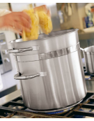 Colapasta 2 manici in acciaio inox per pentola -  Ø cm 20 -  h cm 22