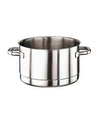 Inserto a vapore 2 manici in acciaio inox con fondo forato per pentola bassa -  Ø cm 24 -  h cm 15
