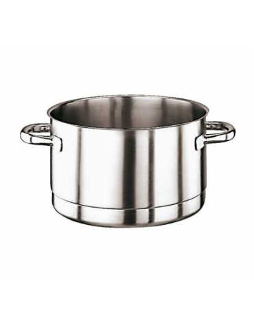 Inserto a vapore 2 manici in acciaio inox con fondo forato per pentola bassa -  Ø cm 32 -  h cm 19