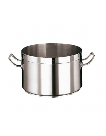 Casseruola alta in acciaio inox con fondo termodiffusore sandwich a tre strati -  Ø cm 50 -  h cm 32 - Litri 63