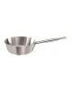 Casseruola conica 1 manico, in acciaio inox con fondo termodiffusore sandwich a tre strati -  Ø cm 20 -  h cm 6,5 - Litri 1,6