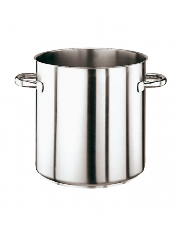 Pentola alta inox 2 maniglie tubolari con fondo termodiffusore sandwich a tre strati -  Ø cm 28 -  h cm 28 - Litri 17