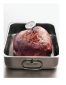 Tegame rettangolare in acciaio inox per forno, 2 maniglie  - dimensioni cm 60x35x9h