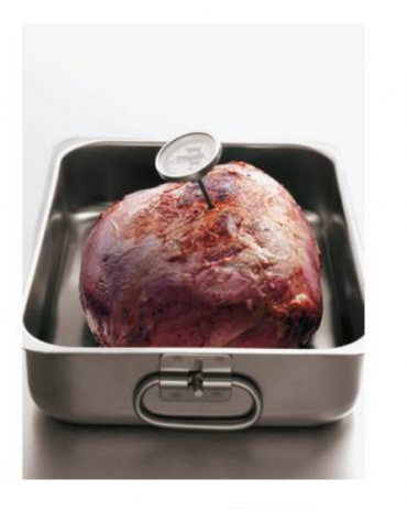 Tegame rettangolare in acciaio inox per forno, 2 maniglie  - dimensioni cm 60x35x9h