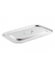 Coperchio in acciaio inox con 2 maniglie per tegami forno GN 2/1 - dimensioni cm 61x43