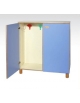 ARMADIO SPOGLIATOIO IN MULTISTRATO A 2 ANTE - 2VANI - 8 POSTI - cm 100x40x110H