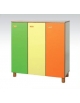 ARMADIO SPOGLIATOIO IN LEGNO MULTISTRATO DI BETULLA A 4 ANTE - 4 VANI - 8 POSTI - CM 135X40X110H
