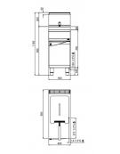 Friggitrice professionale a gas su mobile 1 Vasca da lt. 20