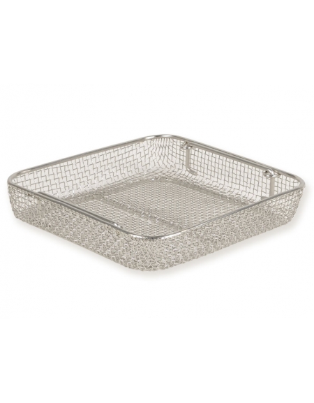 CESTO INOX IN LAMIERA FORATA cm 24x24x4,1