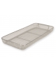 CESTO INOX IN LAMIERA FORATA A FILO PER STERILIZZAZIONE CM 54x25,5x5H