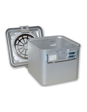 CONTENITORE PER STERILIZZAZIONE CON FILTRO cm 28,5x28X26H