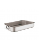 Tegame rettangolare in alluminio per forno GN2/1, 2 maniglie in acciaio inossidabile 18/10 -  cm 61x43x9h