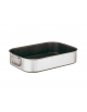 Tegame rettangolare in alluminio per forno, 2 maniglie in acciaio inossidabile 18/10 -  cm 50x30x8h
