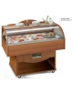 Carrello refrigerato per pesce in legno con produttore di ghiaccio cm 142,3x75x126,8h