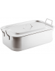Brasiera in acciaio inox con coperchio - 2 maniglie - dimensioni cm 50x30x15h