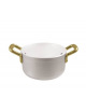 Casseruola alta in alluminio con rivestimento antiaderente e manicatura in ottone. -  Ø cm 10 -  h cm 6