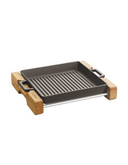 Padella grill in ghisa con manicatura tubolare inox - Ø cm 22 - 0,8 Litri - 1-2 pozioni di 1,40 Kg. Padella grill in ghisa con manicatura tubolare inox - Ø cm 22 - 0,8 Litri - 1-2 pozioni di 1,40 Kg.