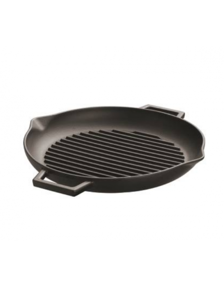Padella grill in ghisa con manicatura tubolare inox - Ø cm 22 - 0,8 Litri - 1-2 pozioni di 1,40 Kg. Padella grill in ghisa con manicatura tubolare inox - Ø cm 22 - 0,8 Litri - 1-2 pozioni di 1,40 Kg.