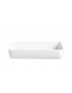 Pirofila rettangolare in porcellana cordonata da forno - dimensioni cm 22x16x6h
