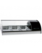 Vetrina refrigerata fredda da banco cm. 132x60x47h - statica - 2 piani