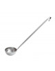 Mestolo con manico a tubo in acciaio inox - diametro cm 20 - manico cm 75 - litri 2