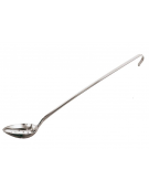 Cucchiaione forato unipezzo in acciaio inox - manico cm 38