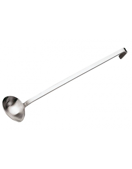 MESTOLO UNIPEZZO IN ACCIAIO INOX mm 120x420 lt. 0,50 - MESTOLI UNIPEZZO -  MESTOLI IN ACCIAIO - Utensili cucina acciaio - Dina Fo