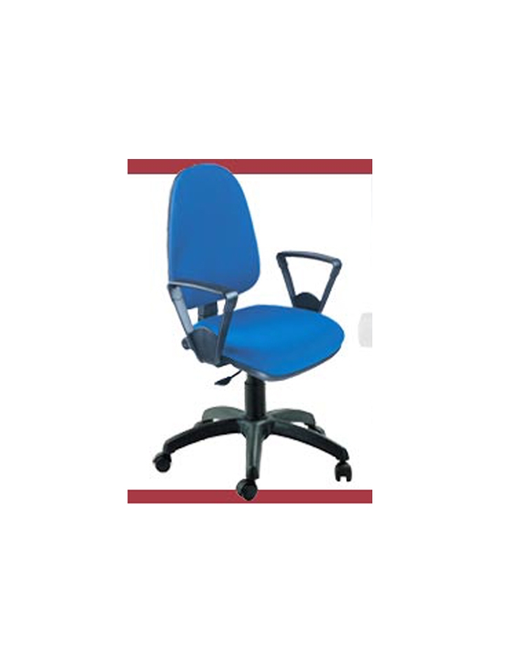 Poltrona Ufficio Galizia Con Ruote E Braccioli | Altezza Regolabile | Portata 100 Kg | Colore Turchese