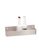 Rastrelliera bar in acciaio inox, da fissare alla parete- dimensioni 56x10,5x15,5h - 6 bottiglie