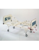 Letto degenza 4 snodi -  ALZASCHIENA e ALZAGAMBE con MANOVELLE, ALZAPIEDI con CREMAGLIERA -  4 ruote