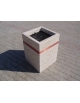 Ceneriera Quadrata in cemento - COLORE BIANCO TRAVERTINO - CM 50X50X70H - Conforme ai CAM