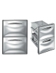 Cassettiera doppia uguale - FORO BANCO L 445 x H 604 MM - PROFONDITA' ESTERNA CASSETTO MM 431