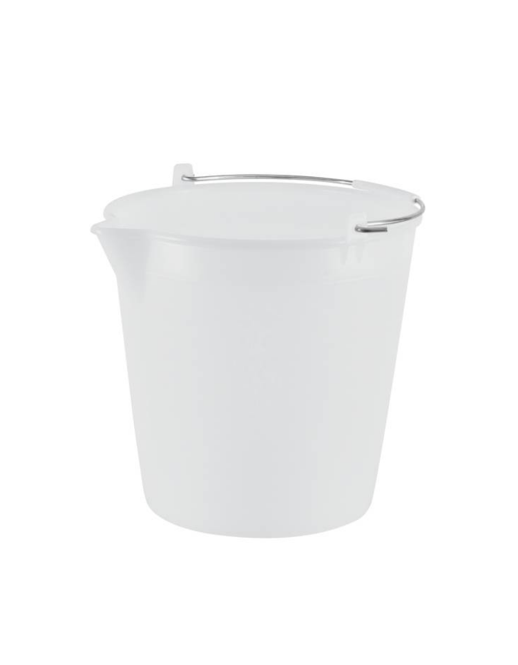 Secchiello in acciaio inox da 20 l, con manico semplice, secchio con coperchio, secchio per alimenti, secchio da cucina con manico, secchio per acqua