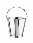 Secchio graduato in acciaio inox con base - Diametro cm 30 - Altezza cm 26,5 - litri 10
