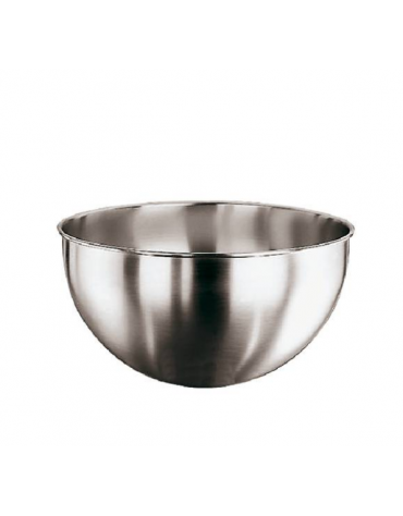 Bastardella semisferica senza maniglie in acciaio inox - Diametro cm 36 - Altezza cm 20,5 - litri 14