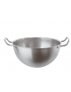 Bastardella semisferica con maniglie in acciaio inox - Diametro cm 24 - Altezza cm 14 - litri 4